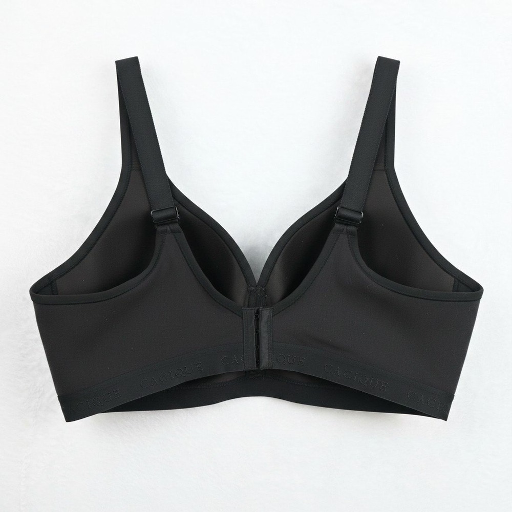 Cacique Bra Women 46D Black Lightly Lined No-Wire Comfort - Picture 2 of 6